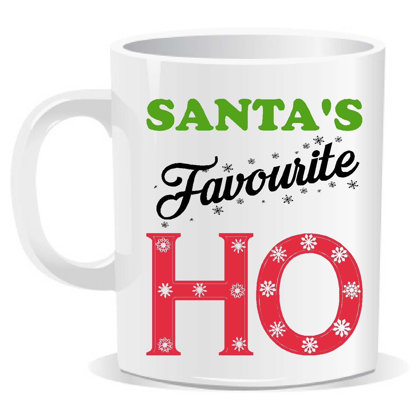 Santas Favourite Ho Mug | Secret Santa Mug | Christmas Xmas | Naughty Swearing Rude Novelty Joke Funny | Tea Coffee | Work Shop Office | Under 10 Pounds Ideas | by Ellis Graphix (TM)