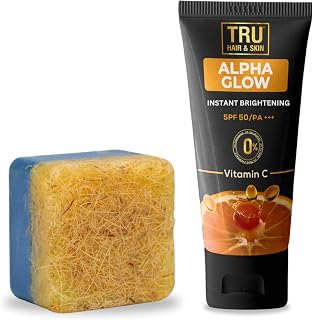 Tru Hair & Skin RebelX 4-in-1 Blast Scrub Bathing Bar for Men 100g with AlphaGlow Sunscreen SPF 50 PA+++ 25g | Deep Cleans... Price In India