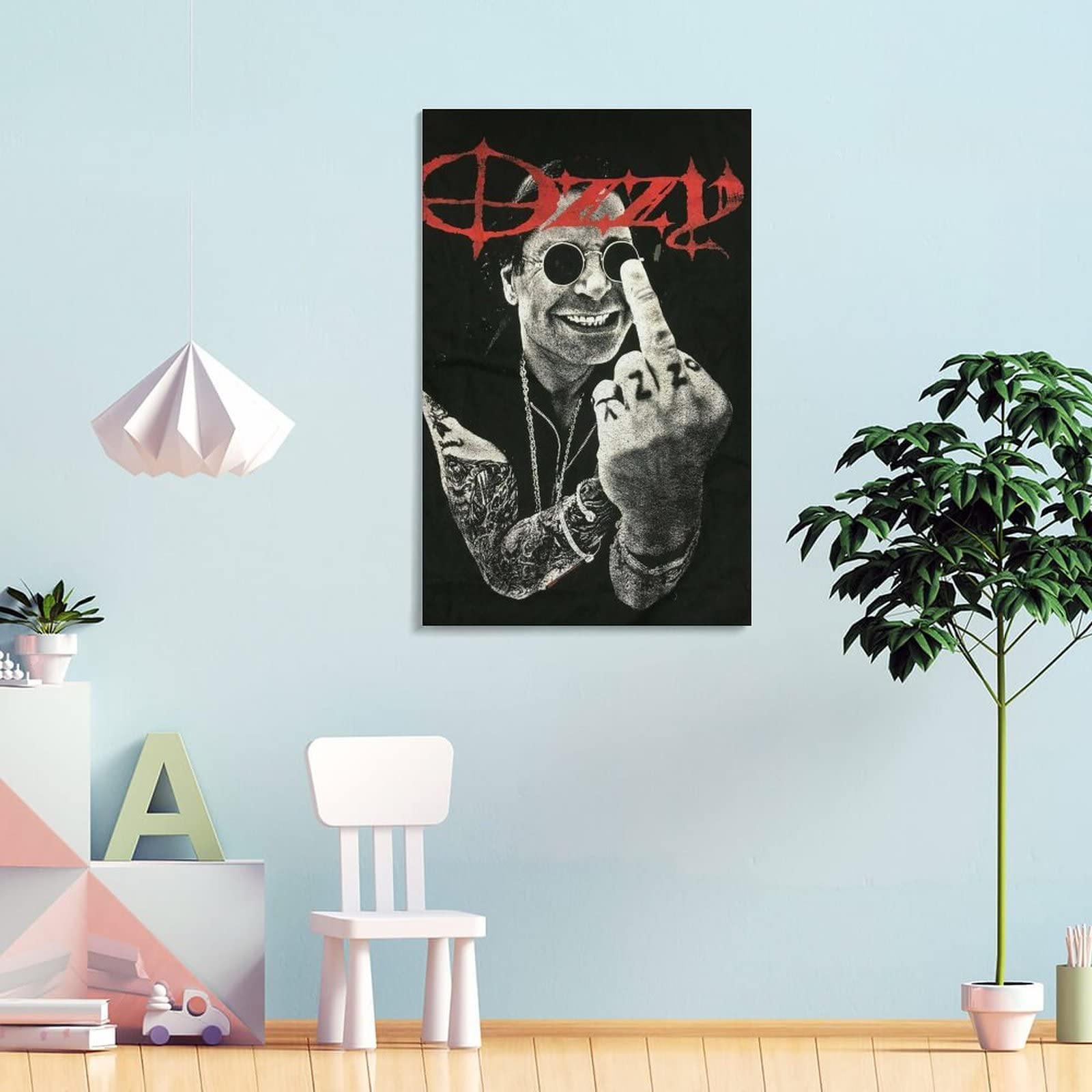 Ozzy Osbourne Poster 60x90cm - Rock Singer Leinwand Druck Ohne Rahmen
