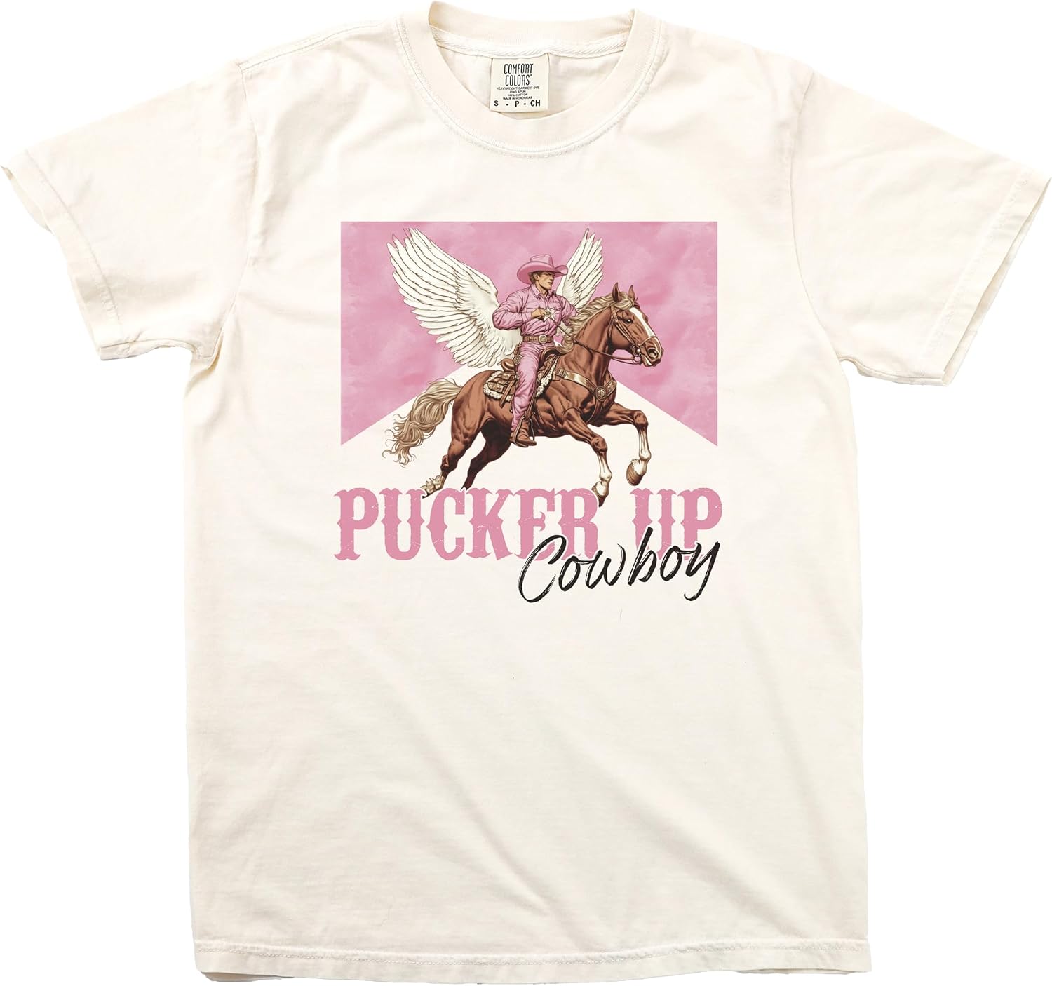 Pucker Up Cowboy Shirt for Women and Teens Funny Valentine's Day Tee for Country Girl