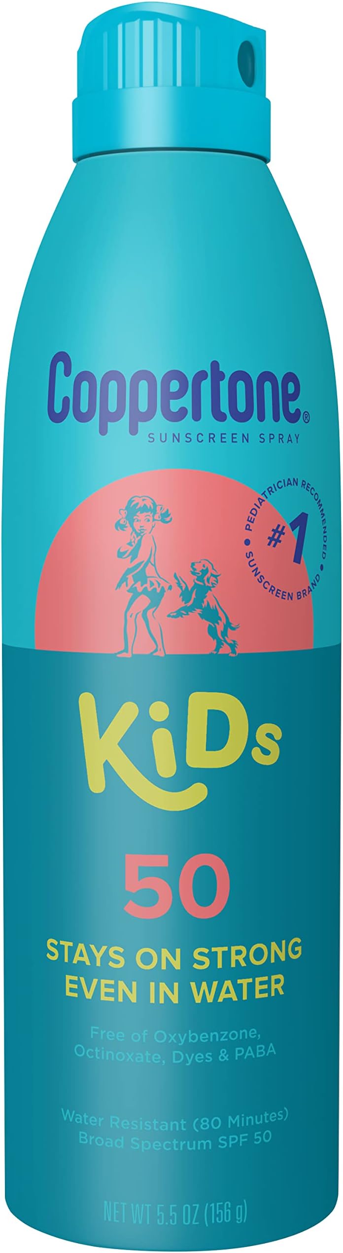 KIDS Sunscreen Continuous Spray SPF 50 (5.5-Ounce)