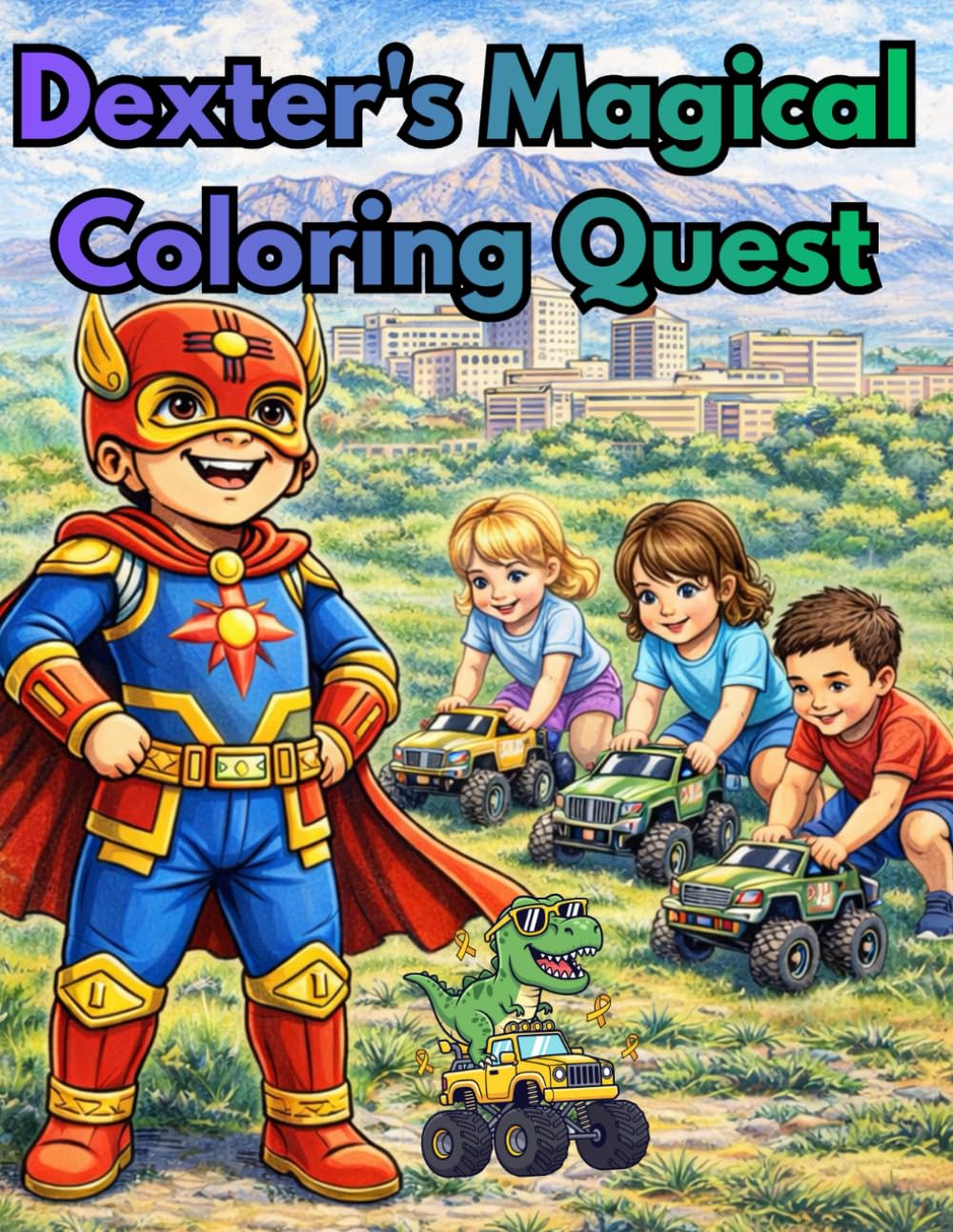 Dexter's Magical Coloring Quest: A Superhero Coloring Adventure of Monster Trucks, Friendship, Family, and Saving Albuquerque