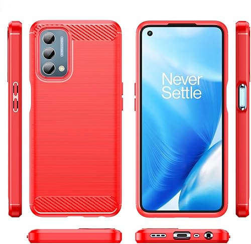 Miniatura 2 de Funda para teléfono OnePlus Nord N200 5G, a prueba de golpes, resistente a los arañazos, TPU suave, para OnePlus Nord N200 5G funda (rojo)