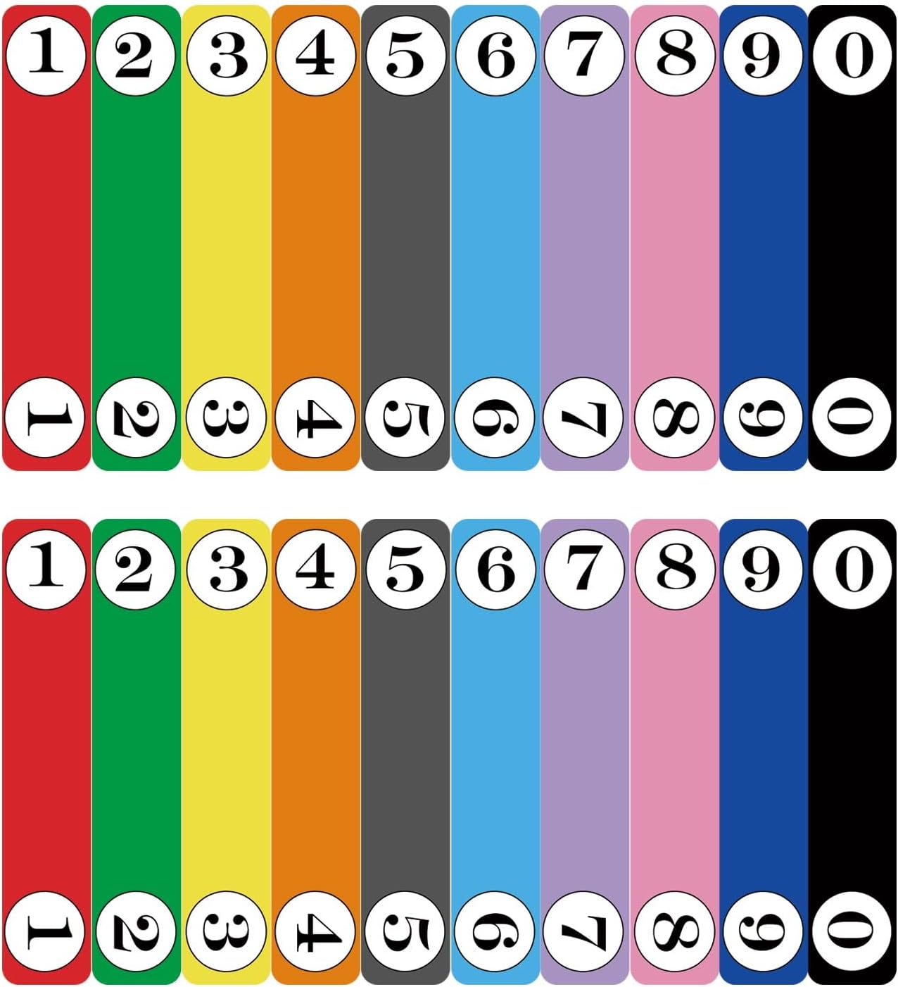 20 Pcs Library Book Dividers with Stickers Assorted Color Book Markers - Classroom Library Number Dividers to Organize School Library or Home, Classroom and Teacher Supplies