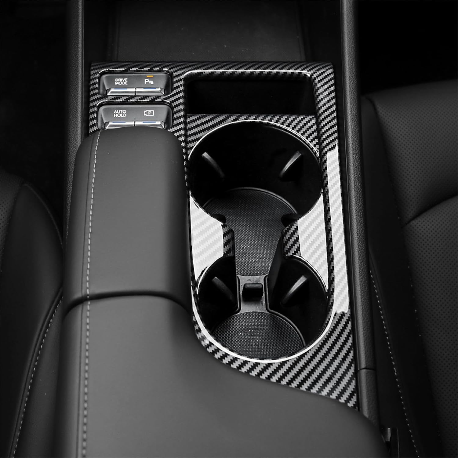 Gear Shift Panel Cover Trim, Car Gear Shift Knob Console,Panel Trims, Cup Holder Frame Cover, Compatible with Hyundai Sonata 2025 Accessories (Carbon Fiber Pattern)