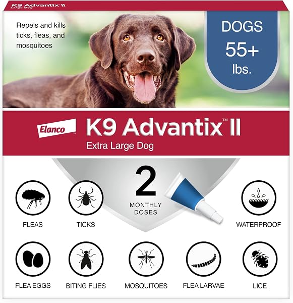K9 Advantix II XL Flea Treatment for Large Dogs 2-Mo Supply