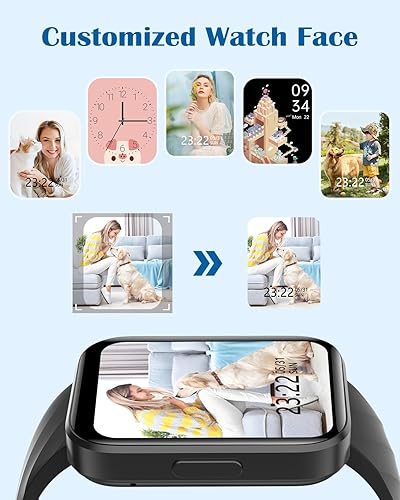 Miniatura 24 de RUIMEN Relojes inteligentes para mujeres y hombres (responder/hacer llamadas) compatibles con teléfonos iPhone/Android, pantalla HD de 1.85 Blanco