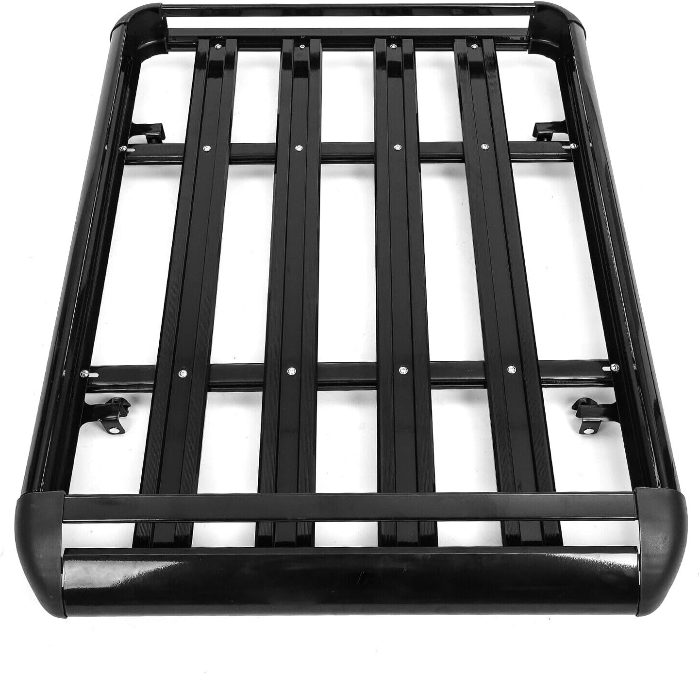 Holdfiturn Roof Rack Basket Tray Luggage Cargo Carrier with Bars & Wind