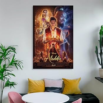 ★訳有★ アラジン 35mmフィルム+ミニポスターマット加工額装 ALADDIN Amazon.co.jp: キャンバスポスター アラジン（1992）-1 映画