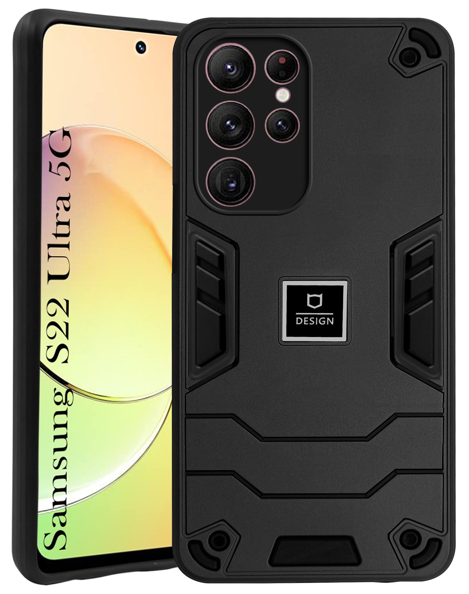 Jkobi Back Cover Case for Samsung Galaxy S22 Ultra 5G (Lightweight Hybrid Armor Shockproof Polycarbonate| Slim Black) (B0C61D2VNW) Amazon Price History, Amazon Price Tracker