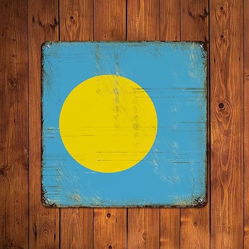 Vista 60 de Letrero de metal con bandera de país internacional, bandera de Polonia, regalo de bandera de Polonia, letreros de aluminio envejecidos