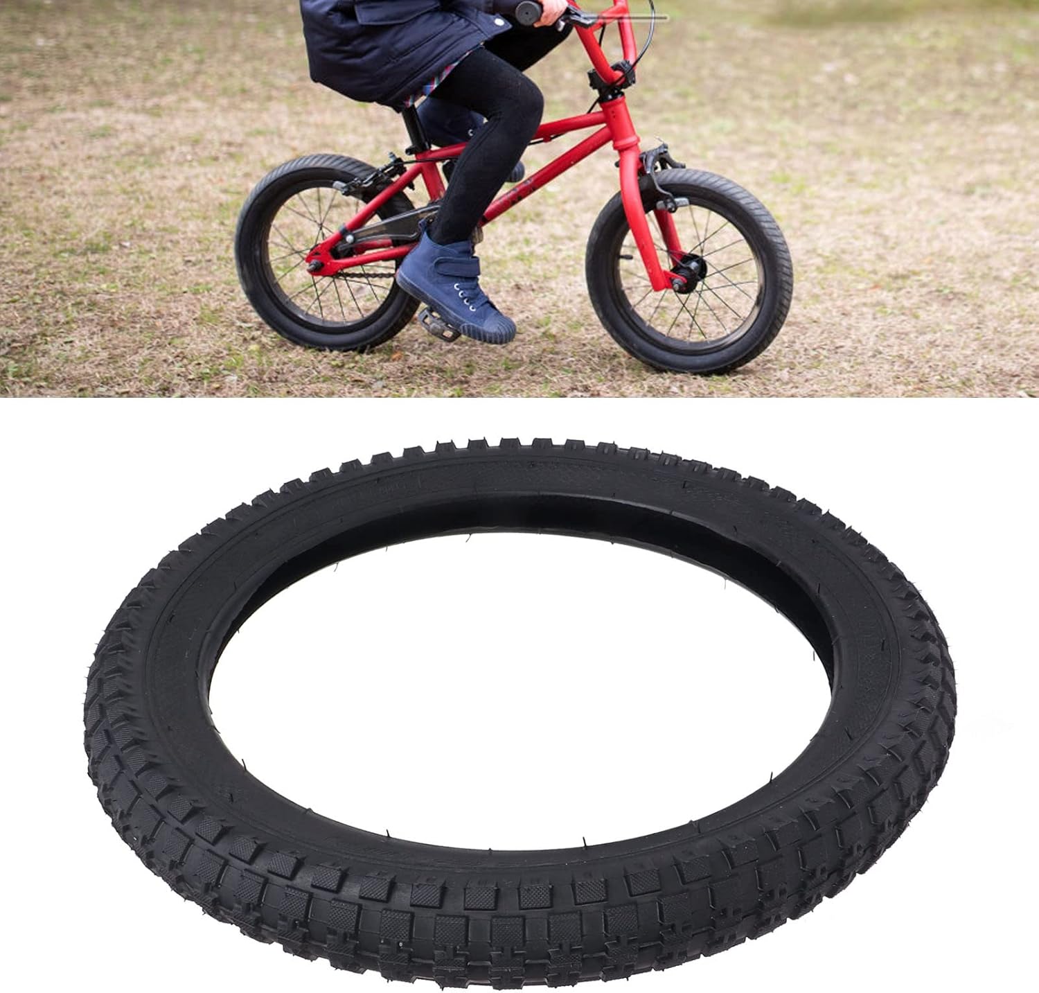 Children Outer Tire, Children Mountain Tire Balance Outer Tyre Pattern 280KPa for Cycling (16 * 2.4)