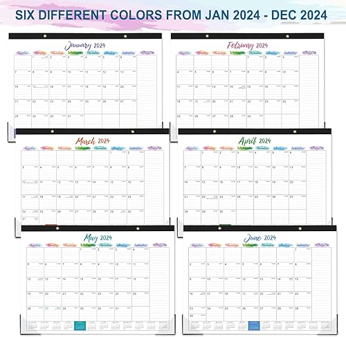Miniatura 5 de Calendario de escritorio 2024, calendario 2024 de enero de 2024 a diciembre de 2024, calendario mensual de escritorio de 12 meses, 17 x 12 pulgadas,