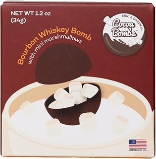 U.S. MADE 1 PACK BOURBON WHISKEY HOT COCOA BALL W/MINI MARSHMALLOWS