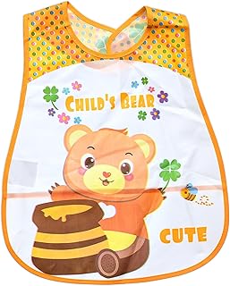 مريلة مقاومة للماء مطبوعة بدب للبنات، متعددة الألوان من ميكس اند ماكس