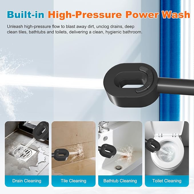 Regadera de Mano Hibbent con Filtro, 5 Modos, Manguera 71" miniatura 8