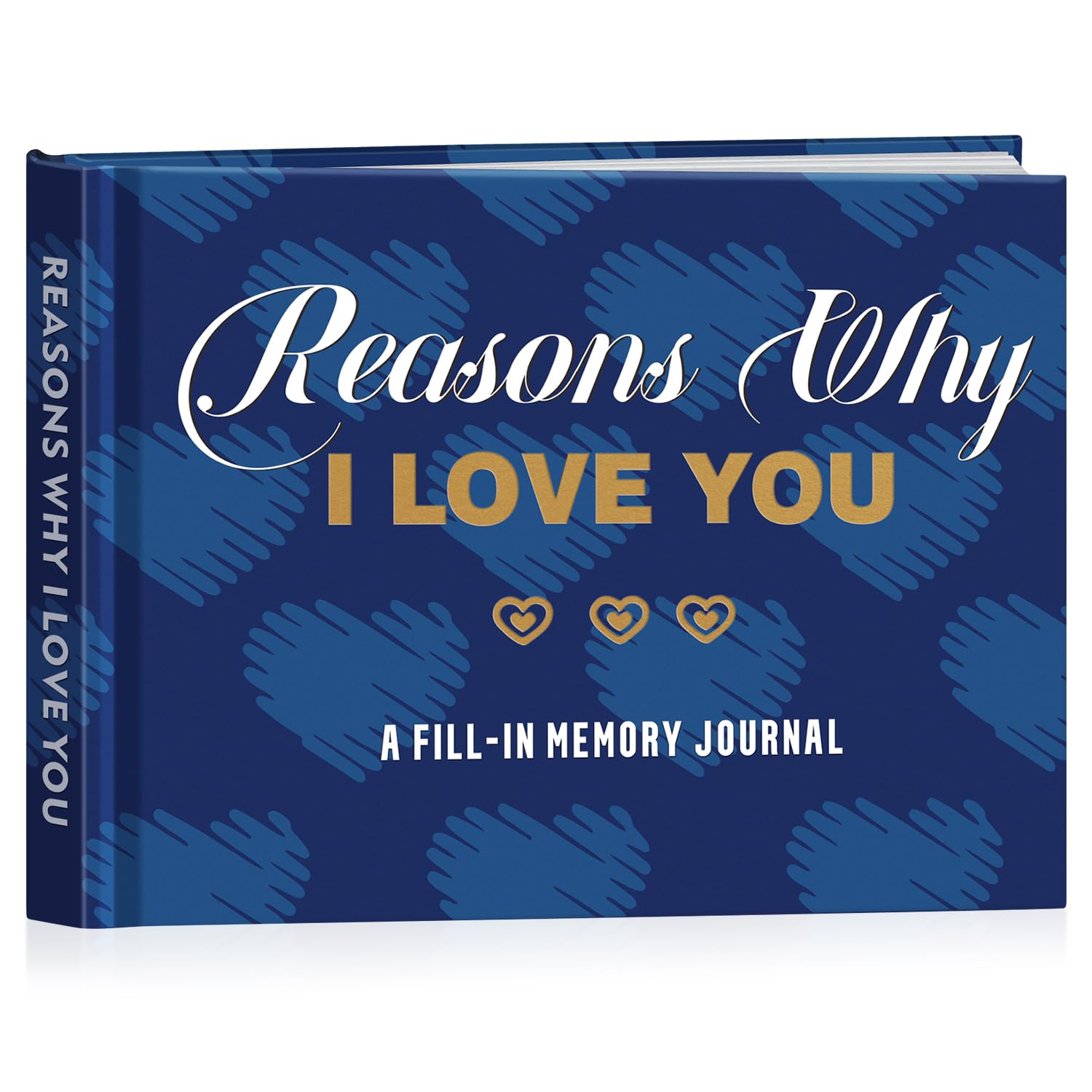 Miaikoe Reasons Why I Love You, A Fill-in Momory Journal for Couples Boyfriend Girlfriend Husband Wife Anniversary Christmas Gift for Your Loved (Blue)