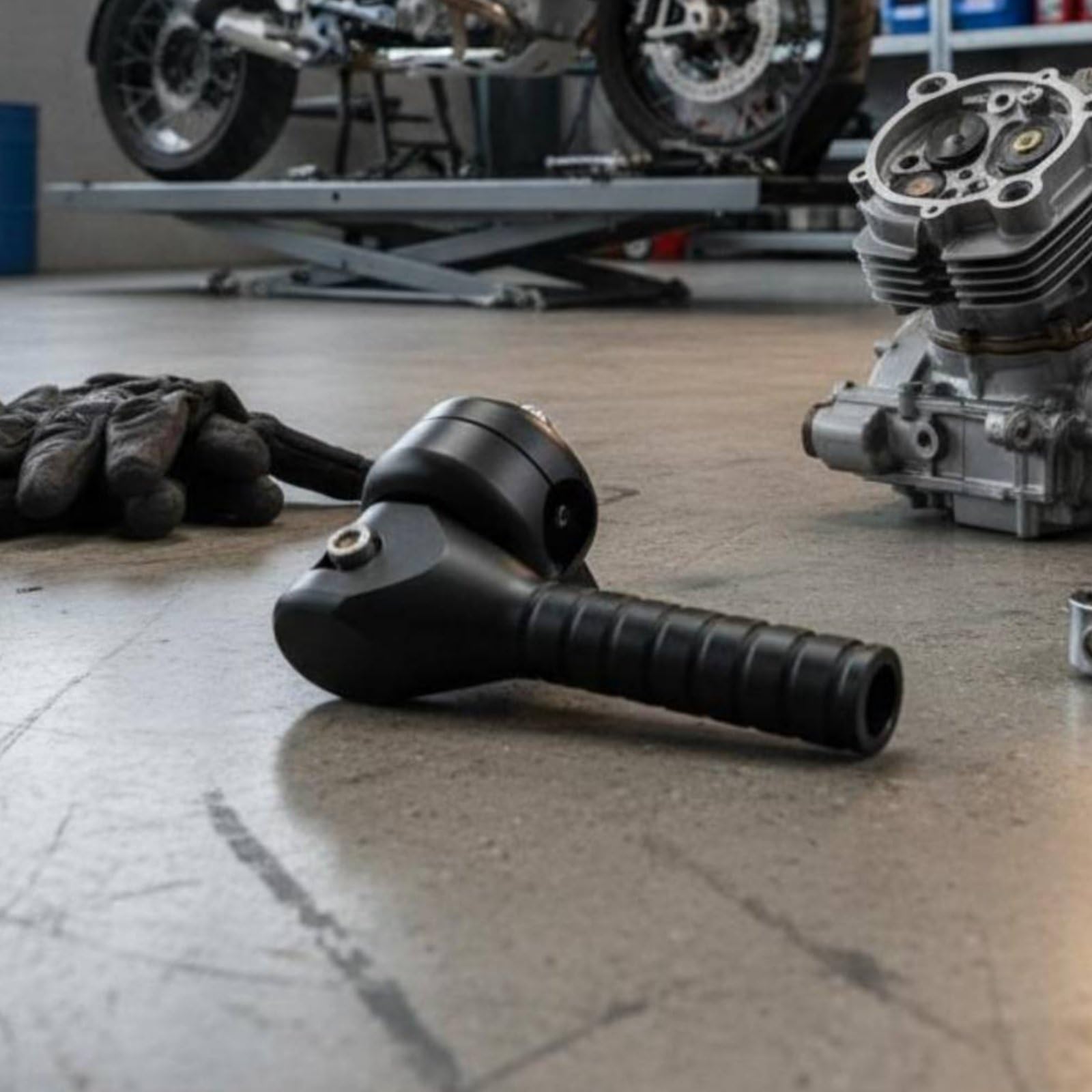 Aluminium Aufbockgriff Aluminiumlegierung Motorrad Hebegriff ergonomischer Griff schwenkbarer Rangiergriff für Motorradmarke Motorradbesitzer