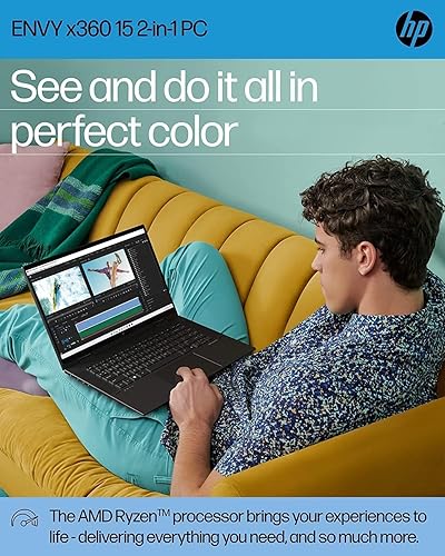 Miniatura 2 de HP 2023 Envy x360 Laptop convertible 2 en 1, pantalla táctil FHD de 15.6 pulgadas, procesador AMD Ryzen 7 5825U, 16 GB RAM, 512 GB SSD, gráficos AMD