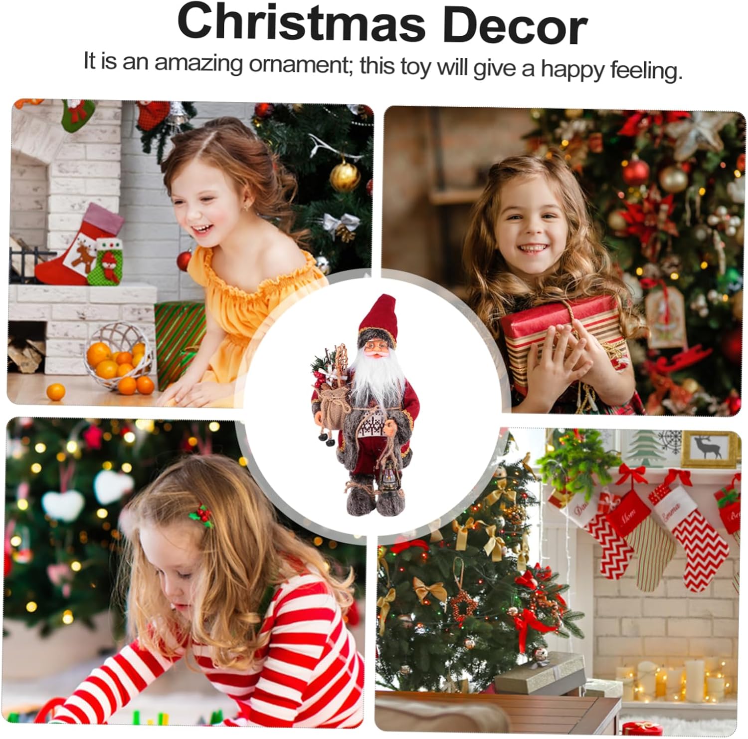 Realistic Santa Claus Ornaments 1 Pc Christmas Decor Santa Claus Doll Ornament for Home