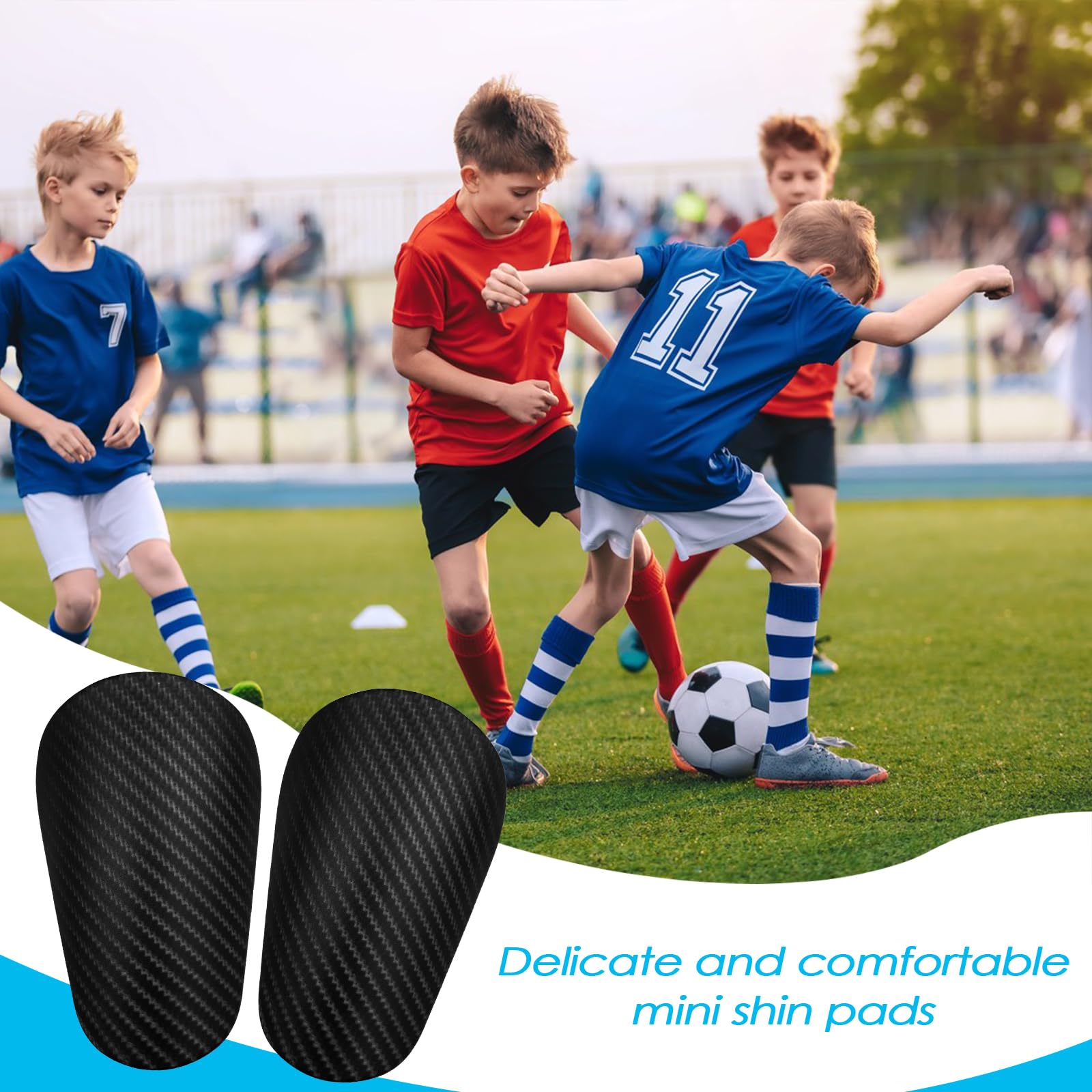 Mini Parastinchi Da Calcio Per Bambini 10x6 Cm – Leggeri E Resistenti, Con Sacchetto A Cura, Ideali Per Ragazzi E Ragazze (6-12 Anni)