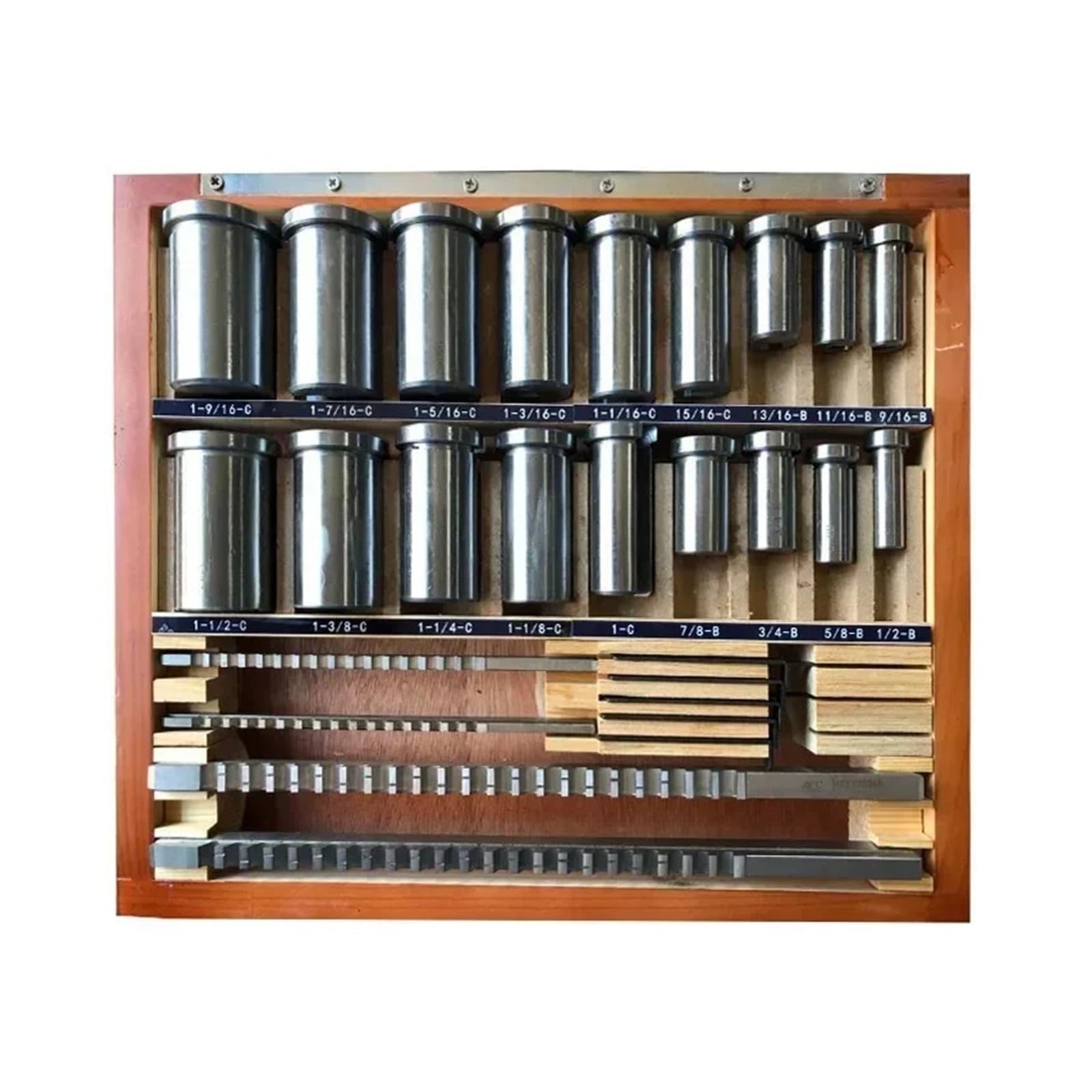 Juego De 30 Brocas For Chaveteros HSS De 1/2" A 1-1/2" (5 Unidades), 18 Bujes Y 7 Arandelas De Ajuste. Resistente al desgaste