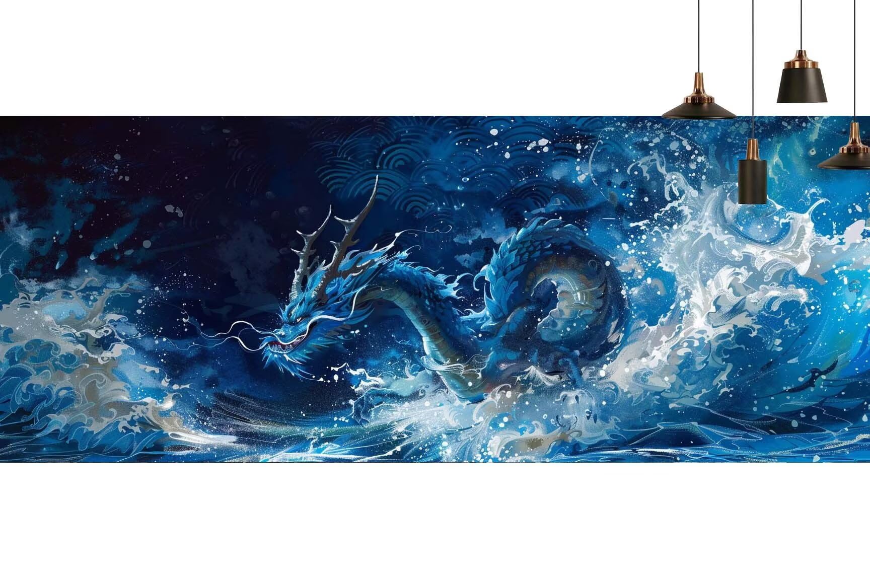 Japon Diamond Painting Dragon Diamond Painting Enfant Broderie Kit Complet, 5D Peinture Diamant Point de Croix Cristal Artisanat,DIY Tableau Strass Diamant Canevas Débutant Kit, Gifts 60x120cm M690