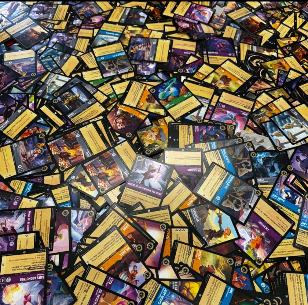 100 Assorted Lorcana TCG Trading Cards – Mixed Characters – Collector Card Bundle