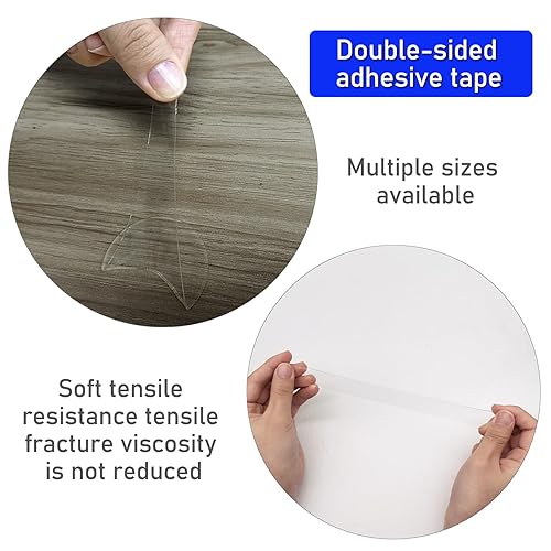 Miniatura 2 de Wellgo Puntos de cinta de doble cara para decoración de pared, tiras adhesivas para colgar cuadros, puntos de montaje extraíbles transparentes,