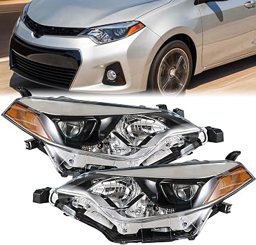 Pair LED Headlights Projector Headlamps Assembly For 2014 2015 2016 Toyota Corolla Driver and Passenger Side 81150-02E60,81110-02E60 TO2502216 TO2503216