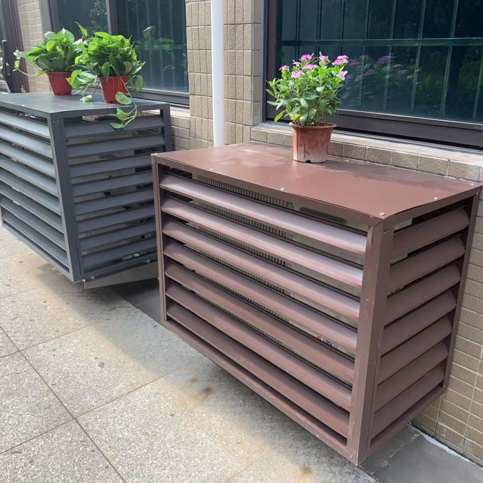 Zewnętrzna aluminiowa osłona klimatyzatora, wolnostojąca obudowa kosza na śmieci, panele ogrodzeniowe do sprzętu skraplacza i basenu, konstrukcja odporna na warunki atmosferyczne