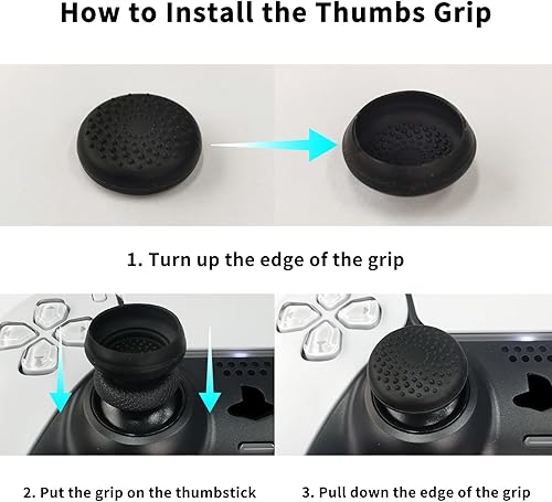 Vista 4 de eXtremeRate PlayVital 3D Studded Edition - Funda de silicona antideslizante para controlador PS5 protector de goma suave para mando inalámbrico PS5