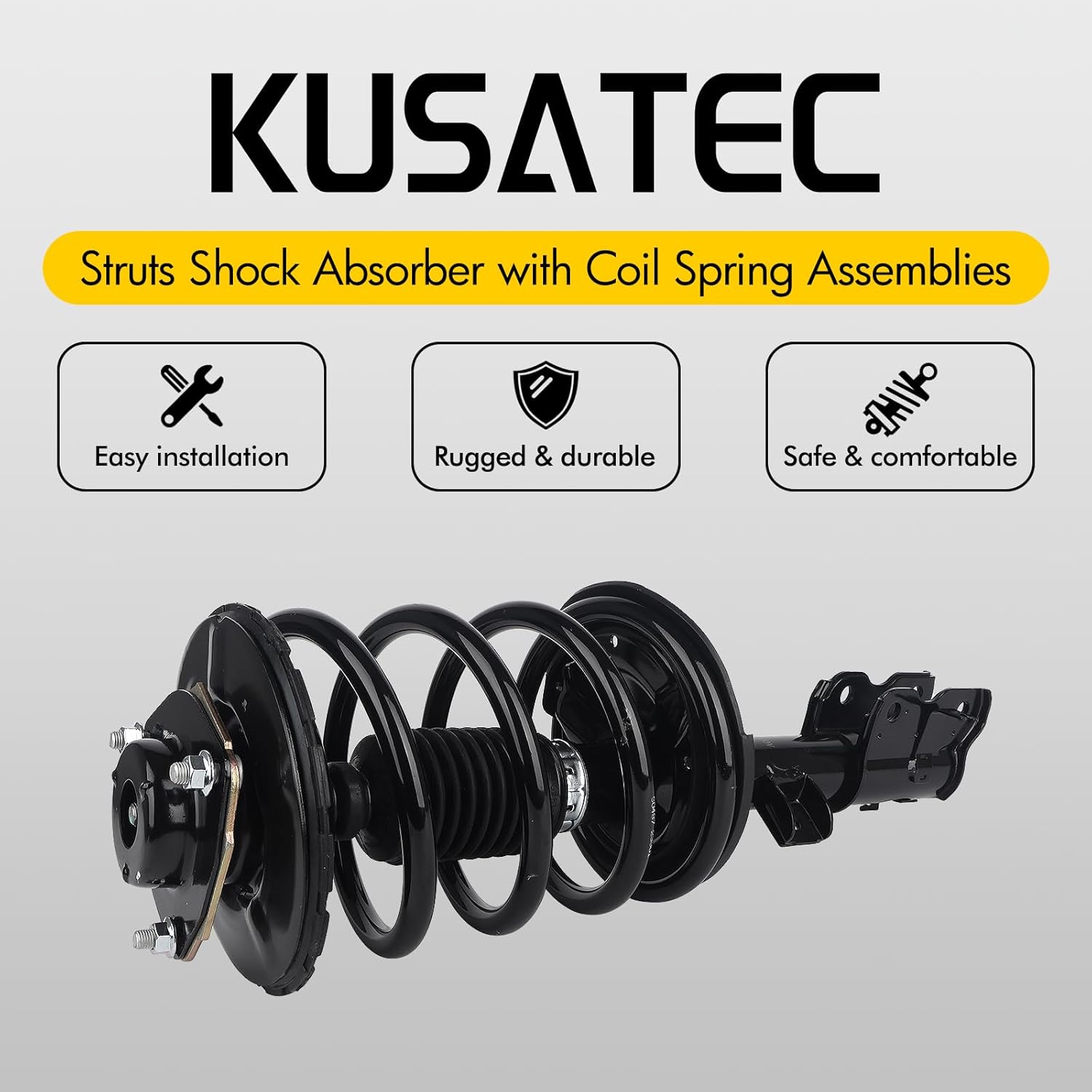 KUSATEC Front Pair Complete Struts Shock Absorber fit for Nissan Murano 2003-2007, 172268 172267 Left/Right Struts with Coil Spring Assemblies