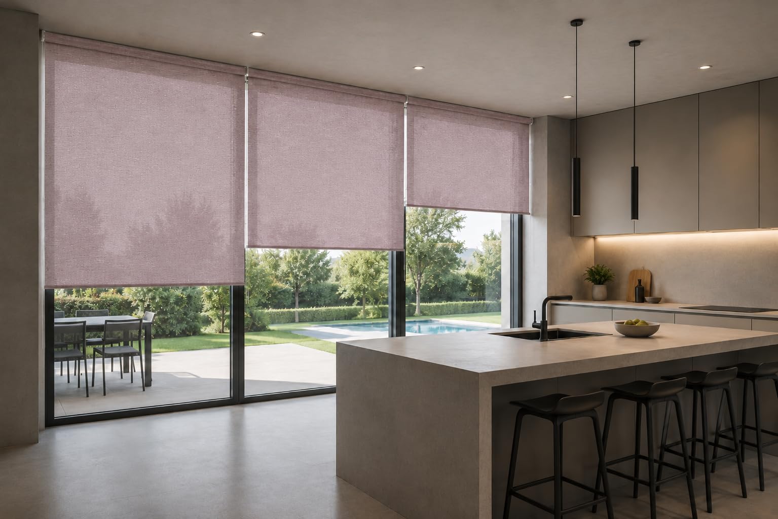 Estoralis Bran Store Enrouleur Tamisant, Marron, 110 x 250 cm
