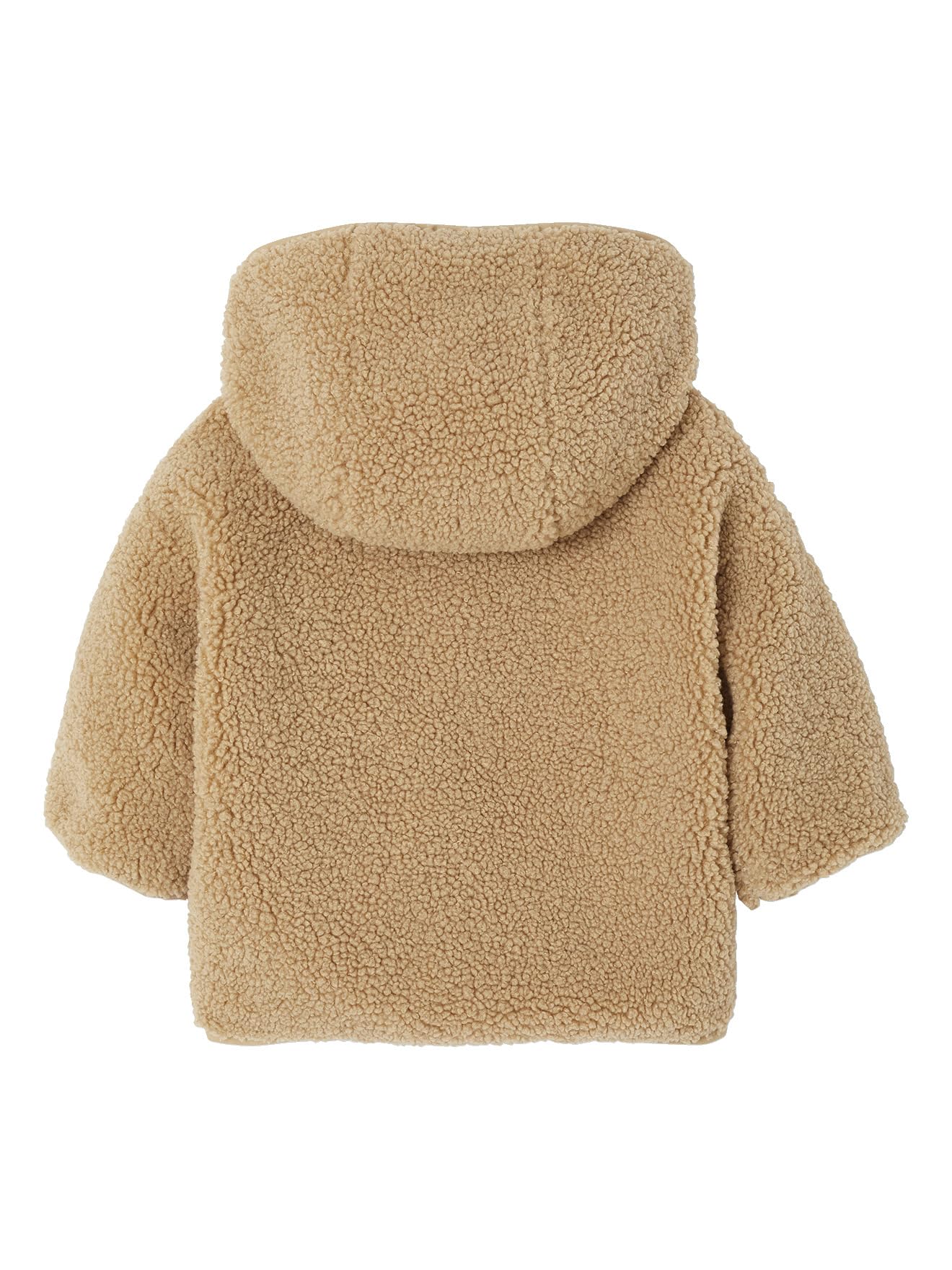 Vertbaudet Baby Jacke aus Teddyfleece mit Leo-Futter beige 86