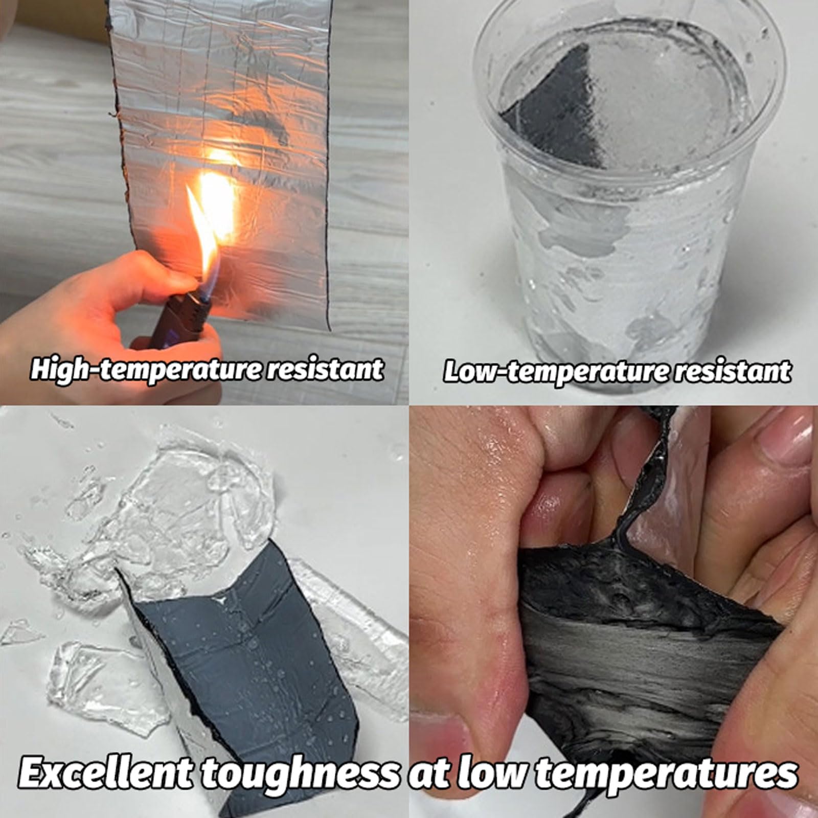 Tela Asfaltica Autoadhesiva,Rollo Bituminoso ReparacióN Adhesiva,Cinta De Asfalto Impermeable,Resistencia Al Desgarro,para Terraza Techos Goteras Grietas