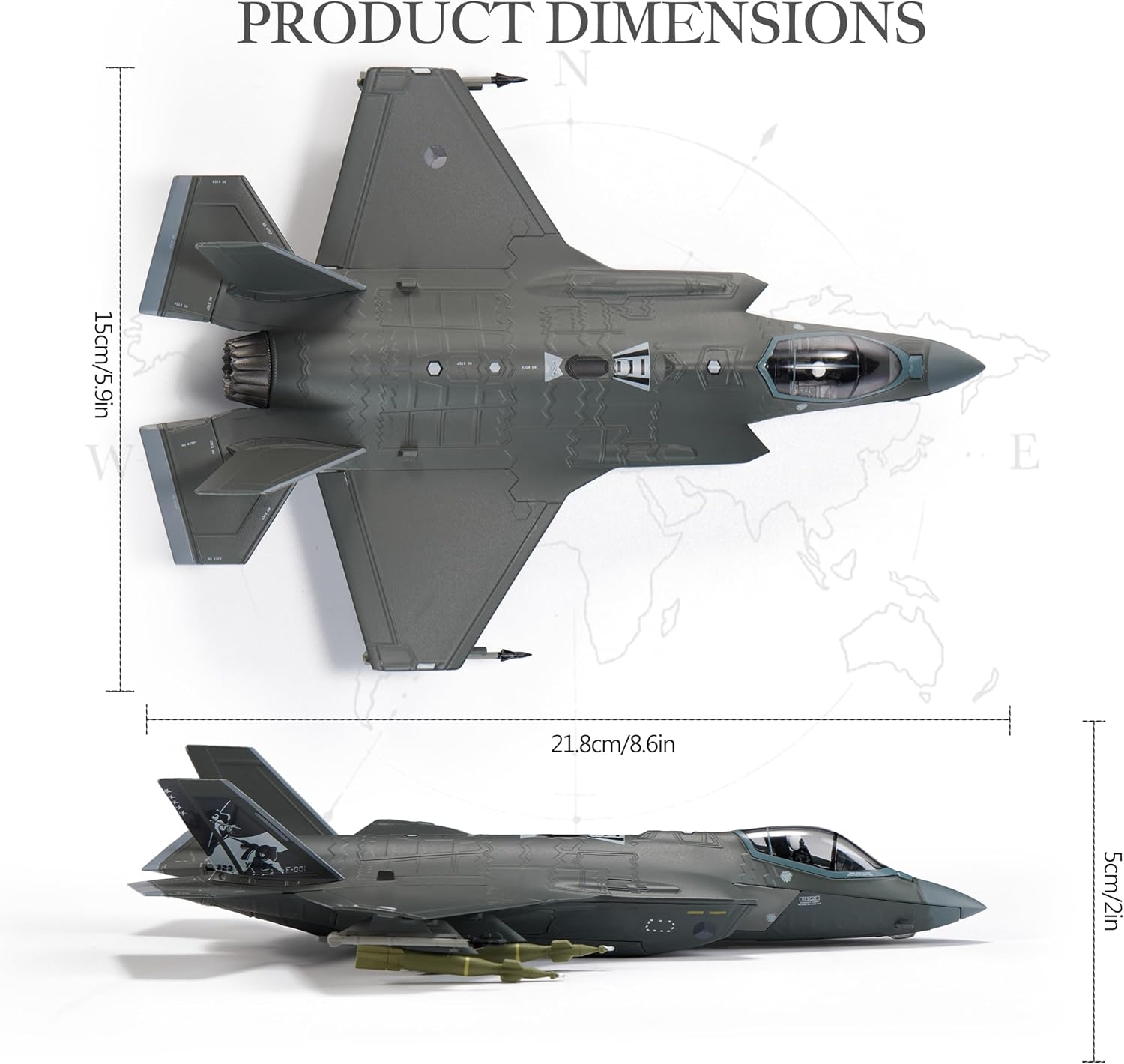 F-35A Lightning II Die-cast Airplanes-1/72 Scale Diana RNLAF Print Fighter Jet Attack Metal Aircraft Model for Collector, Aviation Enthusiast-Premium Collectiable with Display Stand Flying