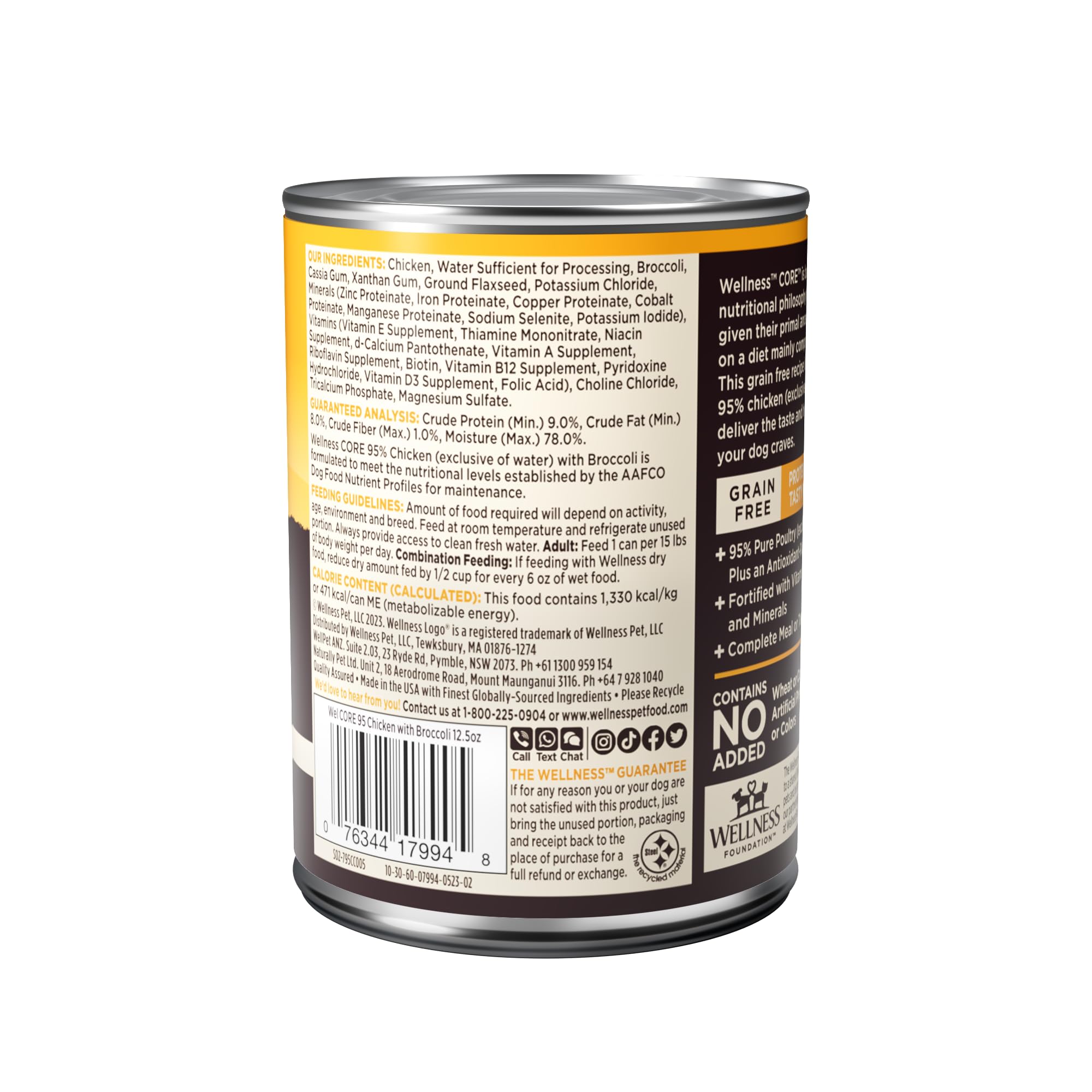 Wellness Natural Pet Food 7994 Can Core 95 Prozent natürliches nasses, getreidefreies Dosenfutter, 12,5