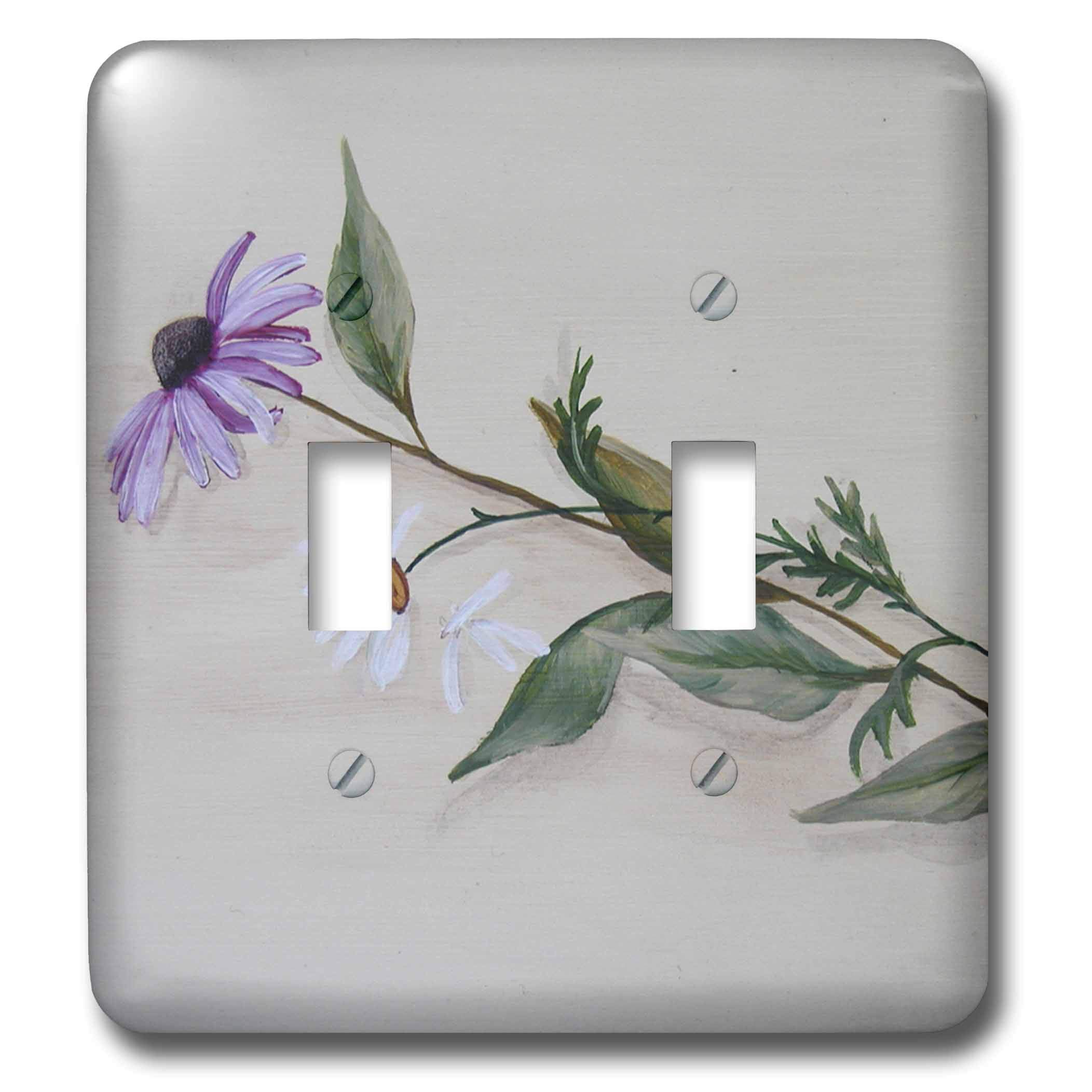 Coneflower and Daisey interrupteur à baïonnette 3dRose LSP_44356_2 pour décor de maison