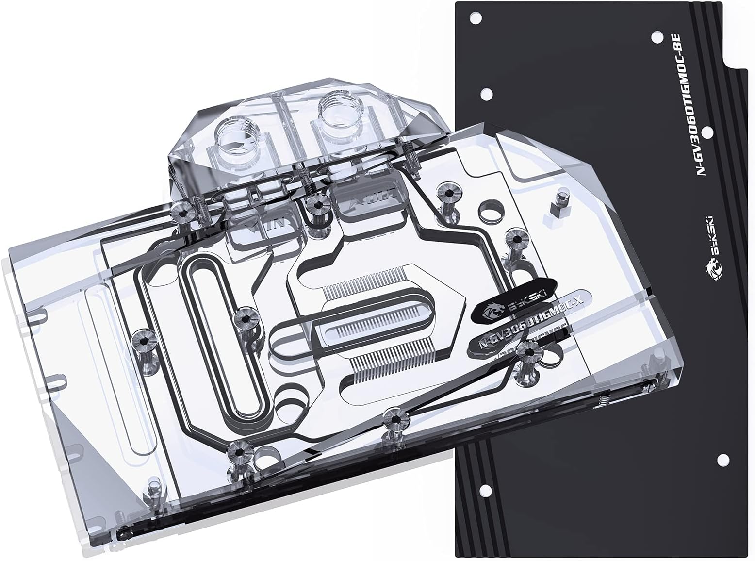 Bykski GPU Waterblock Water Cooler Copper GPU Liquid Cooling Block Liquid Cooler Graphic Cards GPU Block Backplate for Gigabyte RTX 3060 Ti RTX 3060 GAMING EAGLE OC (5V 3Pin RBW Lights)