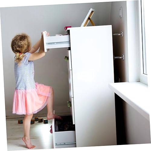 Miniatura 4 de BESTonZON 2-Pack Baby Proofing Furniture Anchors Adjustable Anti-Tip Straps for Dresser and Bookcase Safety Secure Furniture to Wall Child Safety Kit