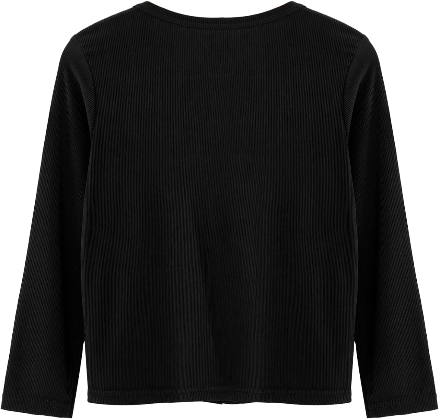 Kids Girls Crew Neck Button Down Cardigan Sweater School Uniform Lightweight Long Sleeve Knit Tops