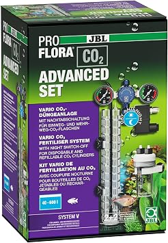 JBL PROFLORA CO2 Advanced Set V, CO2 Fertiliser System Complete Set for 40-600 L, with Night Shut-Off, 2 Pressure Gauges and Extensive Accessories, Bottle Not Included