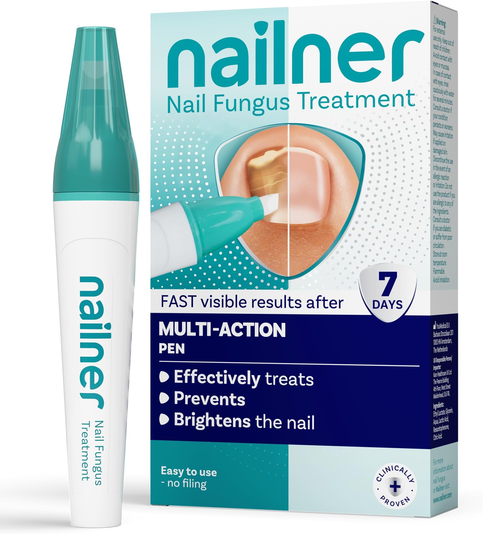 Nailner Fungal Nail Treatment Pen 4 ml - Extra Strong Anti Fungal Nail Treatm...