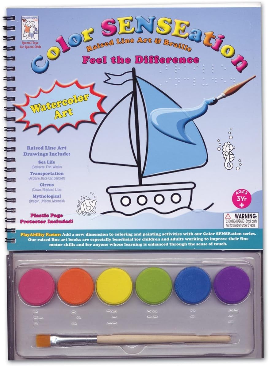 Raised Line and Braille Watercolor Art Set