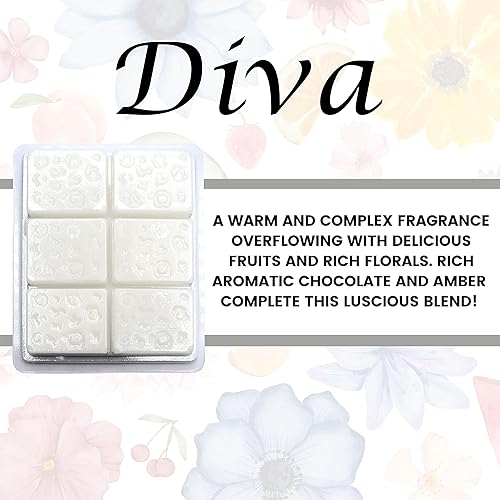 Miniatura 2 de Tyler - Mezclador de velas para derretir, aroma Diva, juego de 8 tartas de cera perfumada para calentadores de cera (6 tartas por barra, 48 tartas