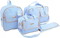 Kit Bolsa Maternidade com Mochila Menino/Menina (Azul Bebê)