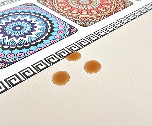 Miniatura 5 de Zobesta Manteles de vinilo azul para mesas rectangulares, mantel impermeable de plástico y PVC, mantel impermeable para mesas rectangulares de 8