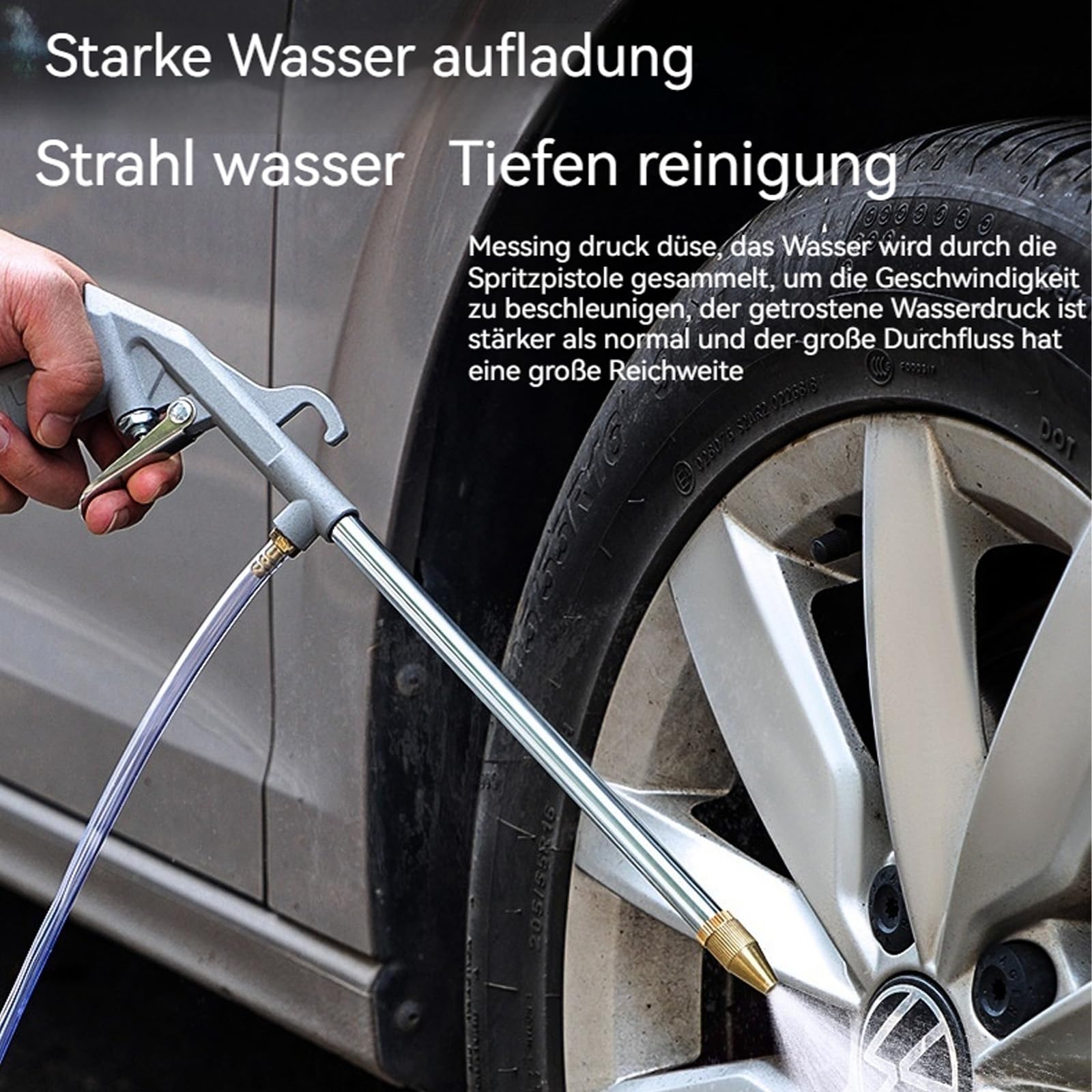 Hochleistungs Druckluftpistole, Druckluft Ausblaspistole Für 1/4" Bsp Schnellkupplung, Druckluft Reinigungspistole Mit Schlauch, Perfekt Für Autoreparaturen, Werkstattreinigungen (Winkel)