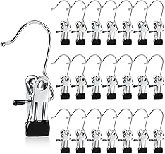 Boot Hangers Clips Laundry Hooks Hanging Clips Clothes Pins Closet Hanger Organizer Clamps Socks Towel Clips, Laundry Cloth pins Hook (20 pcs)